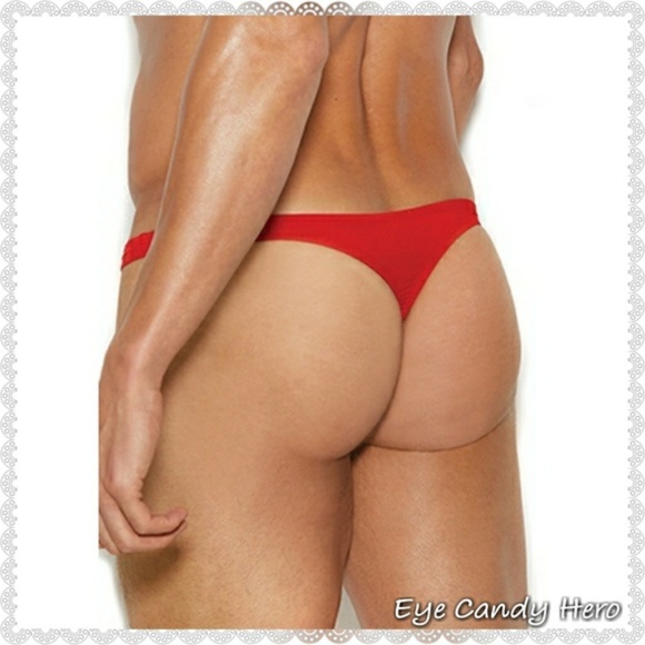 💘Red Men's Micro Mini Thong - Picture 3 of 4